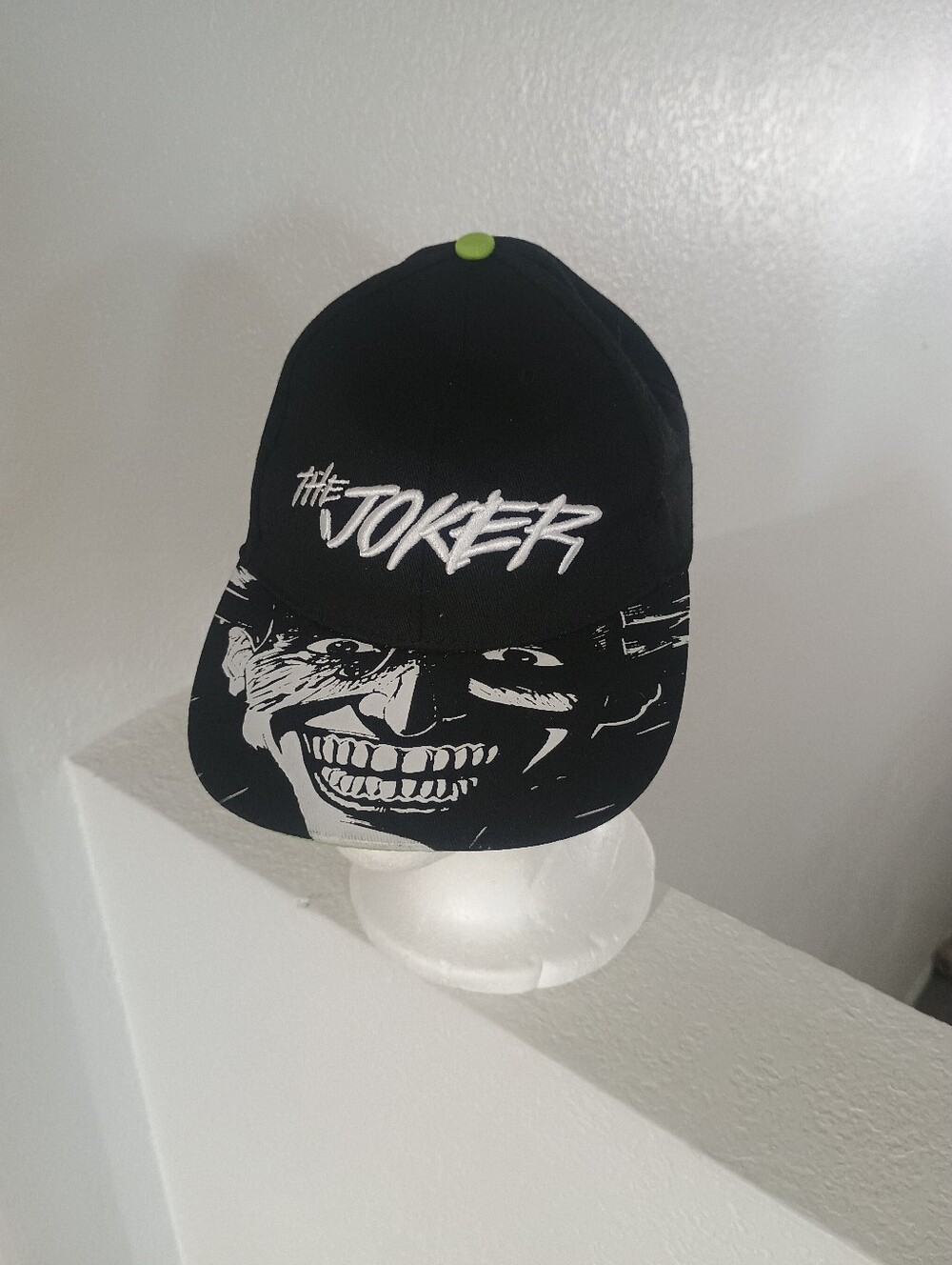 Kids Black Baseball Cap with Joker Graphic